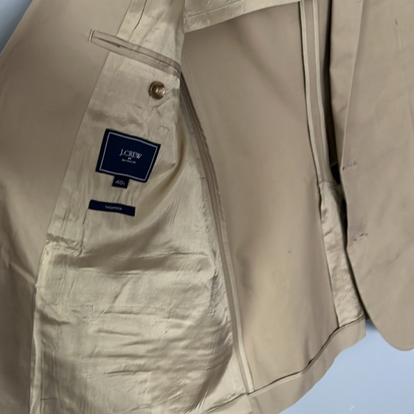 J. Crew Thompson Tan Khaki Blazer Sports Coat 40L - Picture 6 of 8